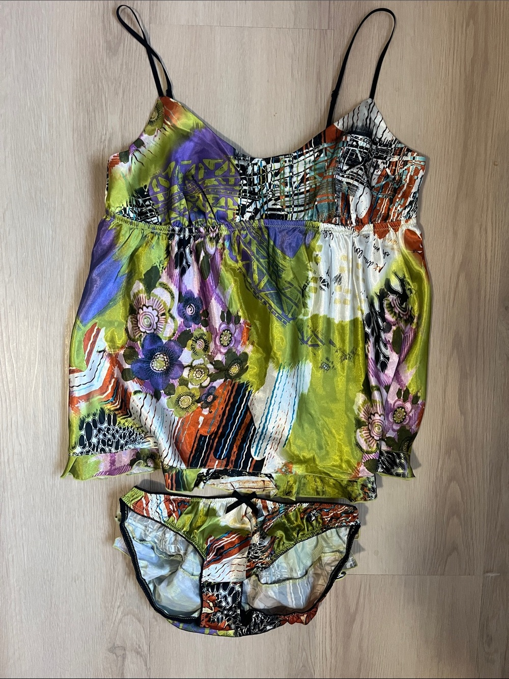 La Senza Vintage 90’s/Y2K Babydoll Camisole & frilly underwear/sleep set Large